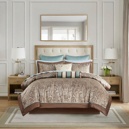 12 Piece Comforter Set With Cotton Bed Sheets