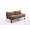 Leatehr Feeling Brown Convertible Folding Modern Sofa Bed