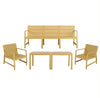 5-Piece Indoor Outdoor Furniture Set - 3-Seater Sofa ,2 Chairs & 2 Coffee Tables Waterproof PP Material - Easy Assembly Patio Conversation Set