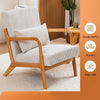 Mid-Century Modern Armchair Upholstered With Pillows And Solid Wood Frame