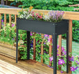 Metal Raised Garden Bed Planter Box 40 X 12 X 32 Dark Grey Durable Outdoor Gardening Solution