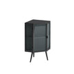 22.25 Floor Corner Cabinet With Glass Door   Shelves For Bathroom, Living Room