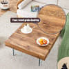 Natural Style Square MDF Coffee Table  31.5x31.5 With Tempered Glass Legs.Density Board Sticker,Reinforced Glass