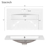 30'' Bathroom Vanity With Resin Sink Combo,Solid Wood Frame Bathroom Storage Cabinet, Freestanding Vanity Set With 3 Drawers& Soft Closing Doors