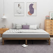 Large Wooden Platform Bed Frame, No Spring Box Required, Solid Wood Batten Support, Easy To Assemble