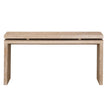 60  Antique Natural Farmhouse Console Table - Retro Wooden Entryway Table With Double Board Suspension Design, Solid Wood & MDF, Sofa Table For Living Room