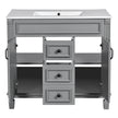 36'' Bathroom Vanity With Top Sink, Modern Bathroom Storage Cabinet With 2 Soft Closing Doors And 2 Drawers, Single Sink Bathroom Vanity