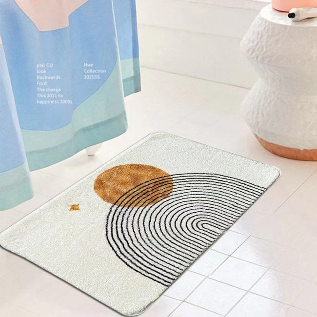 Modern Minimalist Cashmere Non-slip Floor Mat Bathroom Thickened Fleece Mat