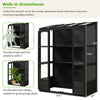 TOPMAX 78-inch Wooden Greenhouse Cold Frame With 4 Independent Skylights And 2 Folding Middle Shelve