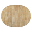 TREXM Farmhouse Extendable Round Dining Table With 16 Leaf Natural Wood