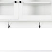63W Large Kitchen Hutch Cabinet, Freestanding Pantry Cabinets Storage Kitchen Cupboard With 4 Doors, 4 Drawers & Microwave Shelf, White