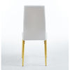 Chair Set Of 4,GOLDEN COLOR LEG,WHITE SEAT