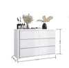 Extended Desktop 6 Drawers Chest Of Drawer Without Handle White Color Vanity