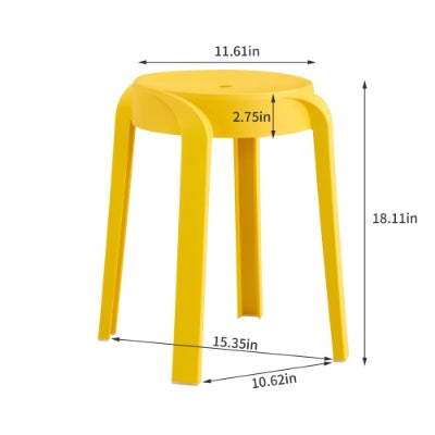 6 Pack Stackable Classroom Stools Plastic Stools Nesting Stools Colorful Round Stools Indoor Outdoor Flexible Seating Decorative Stools Chairs For Home Office School Classroom