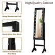 Mirrored Standing Jewelry Armoire Cabinet With LED Lights