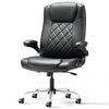 Leather Executive Office Chair With Arm & Rocking Function
