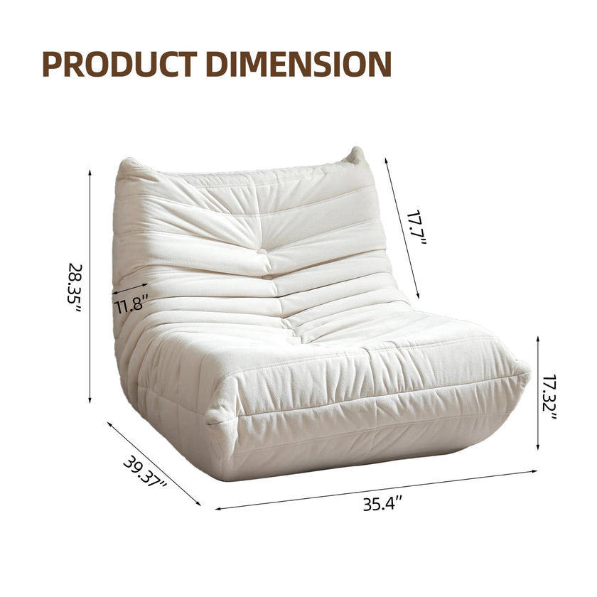 No Installation Bean Bag Chair Big Beanbag Chair For Adults Bean Bag Lounger Foam Chair For Home, Ap