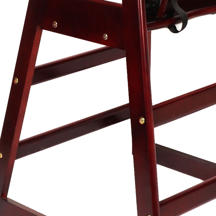 Wooden Double Solid Wood Feeding, Eat & Grow Portable High, Easy To Clean Baby Booster Chair In Maho