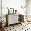 Farmhouse Style 3-door Wooden Cabinet