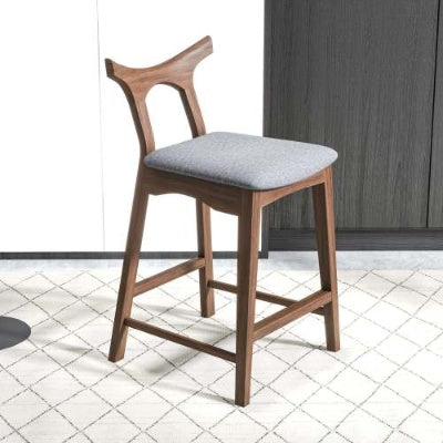 Hester Solid Wood Upholstered Square Bar Chair  Set Of 2