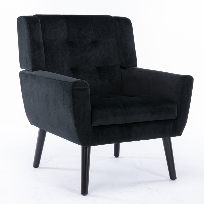 Modern Soft Velvet Ergonomic Accent Chair For Living Room, Bedroom - Home Chair