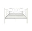 Full Size Unique Flower Sturdy System Metal Bed Frame With Headboard And Footboard