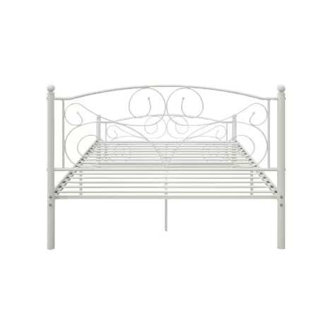 Full Size Unique Flower Sturdy System Metal Bed Frame With Headboard And Footboard