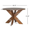 Round Dining Table Modern Farmhouse Kitchen Table, Cherry