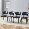 Black Minimalist Ergonomic Dining Chair, With A Curved Backrest For Comfortable Design,Unlocking A Comfortable And Minimalist New Sitting Posture. A Pack Of 4.Available In Black And White.