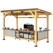 Grill Gazebo , Wooden BBQ Grill Gazebo