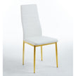 Chair Set Of 4,GOLDEN COLOR LEG,WHITE SEAT