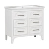 36'' Bathroom Vanity With Resin Sink Combo, Free Standing Single Vanity Set With Four Drawers, Solid Wood Frame Bathroom Storage Cabinet