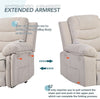 Massage Recliner,Power Lift Chair For Elderly With Adjustable Massage And Heating Function,Recliner Chair With Infinite Position And Side Pocket For Living Room ,Blue