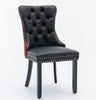 Furniture Collection, Modern High-End Tufted Solid Wood Contemporary PU & Velvet Upholstered Dining Chair-2 Piece Set