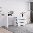 Extended Desktop With 6 Drawers And White Dressing Table
