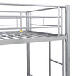 METAL BUNK BED WITH TRUNDLE SILVER