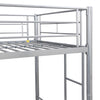 METAL BUNK BED WITH TRUNDLE SILVER