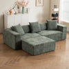 Modular Cross-section With L-shaped Lounge Chair, Cloud Sofa, Living Room, Bedroom Soft Cushion Sofa - No Installation Required - Chenille Fabric