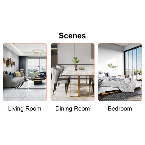 Modern Minimalist Transparent Tempered Glass Coffee Table With Marble Patterned MDF Legs And Stainless Steel Decorative Columns. Computer Desk. Game Table. CT-907