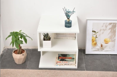 White 2-layer Simple Household Bookshelf
