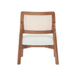 Set Of 2 Modern Beige Lounge Chair With Woven Backrest, Sturdy Wooden Frame, Minimalist And Elegant Accent Seating For Living Room, Bedroom, Or Office