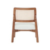 Set Of 2 Modern Beige Lounge Chair With Woven Backrest, Sturdy Wooden Frame, Minimalist And Elegant Accent Seating For Living Room, Bedroom, Or Office