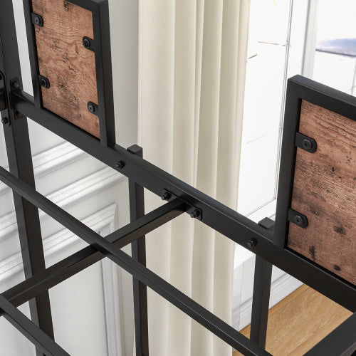 Twin Over Twin Size Metal Bunk Bed With Double Safety Guard Rails, Heavy Duty, Space-Saving Design, Steel Bed For School, Bedroom