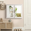 2-Tier Wall-Mounted Mirror Storage Cabinet With Handles For Bathroom