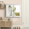 2-Tier Wall-Mounted Mirror Storage Cabinet With Handles For Bathroom