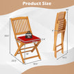 Outdoor Folding Chairs With Seat Cushions Set Of 2