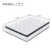 12 Inch Hybrid Mattress Individual Pocket Spring Memory Foam Knitted Cover CertiPUR-US White