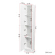 Freestanding Cabinet With Inadjustable Shelves And Two Doors For Kitchen, Dining Room, White