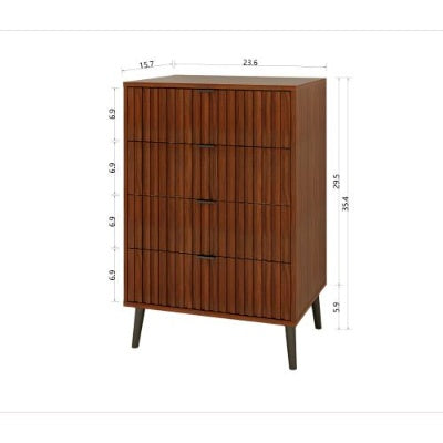 Wooden Chest Of Drawers - Spacious Storage Organizer For Bedroom Or Living Room, Modern Design With Multiple Compartments, Brown