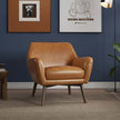 Panom Tan Leather Lounge Chair